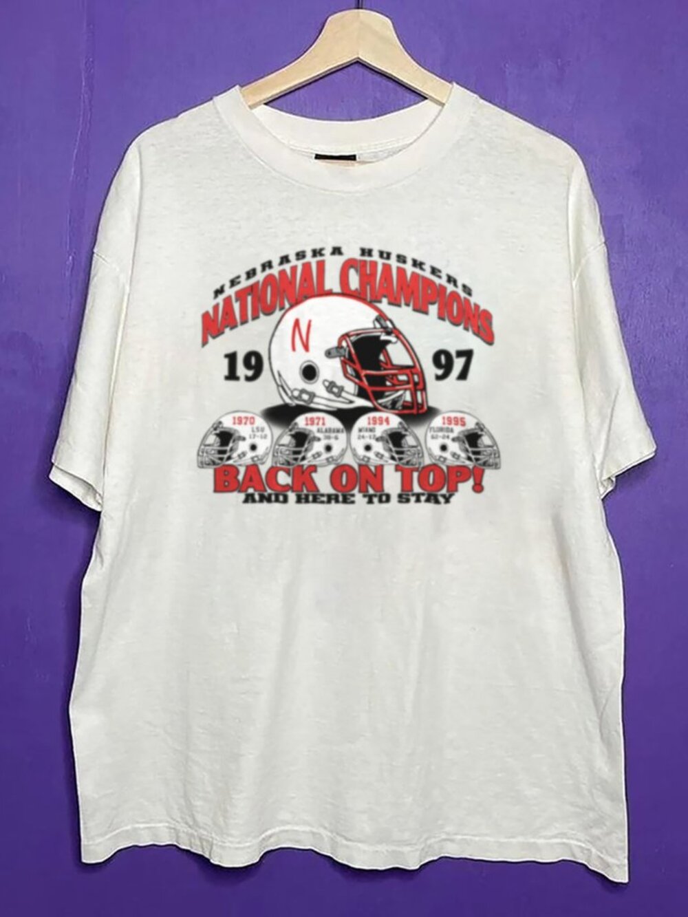 90s Nebraska Huskers Football National Champions Shirt, University of Nebraska
